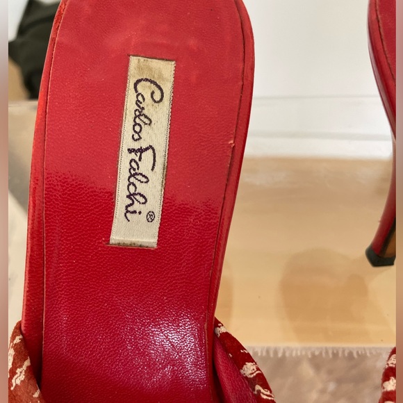 Carlos Falchi Vintage Peep Toe Heels - Picture 5 of 5